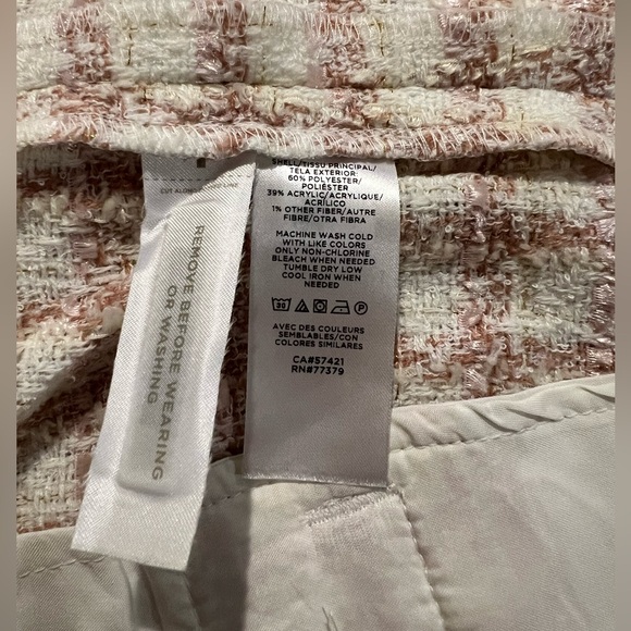 Ann Taylor Pink Plaid High Waist tweed shorts - Picture 7 of 7